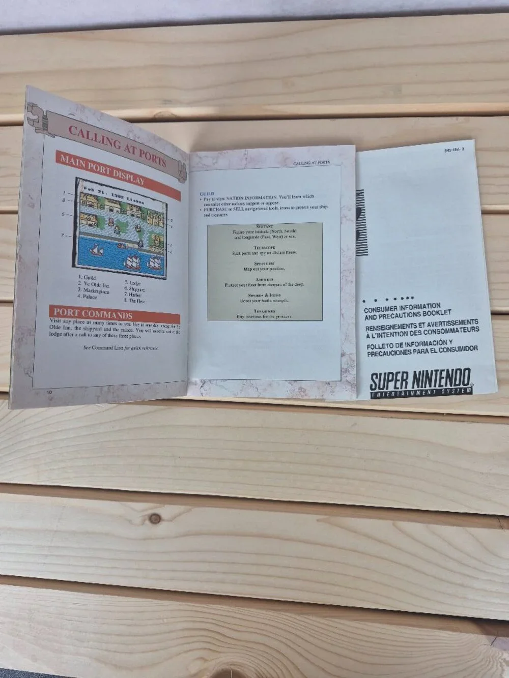Uncharted Waters SNES Complete Set KOEI NTSC-U/C (1993) RPG Sailing Box Manual